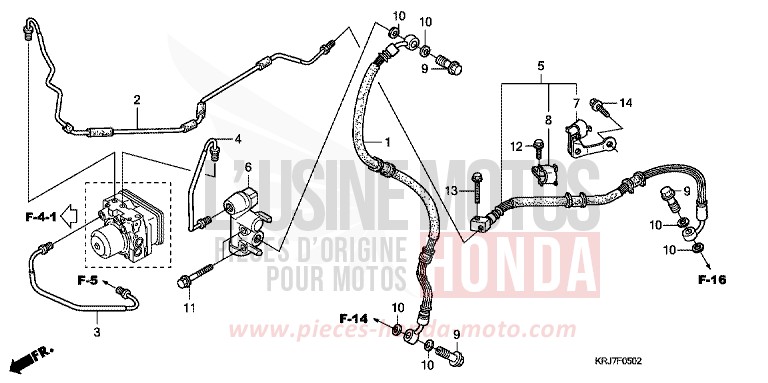 REAR BRAKE PIPE (FES125A) (FES150A) for S-Wing ABS QUASAR SILVER METALLIC (NHA48) from 2011
